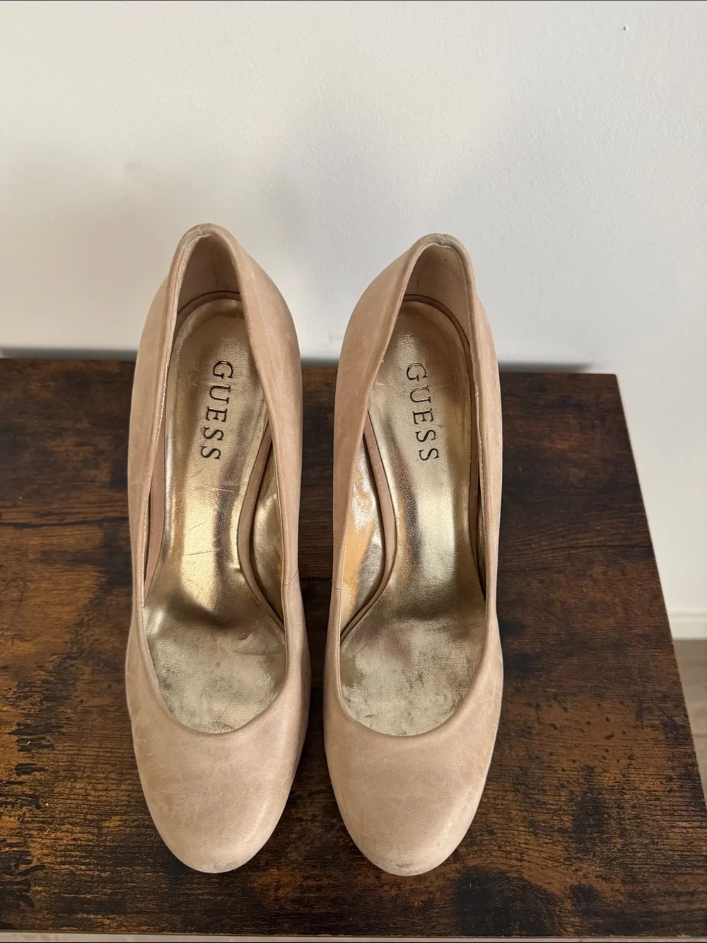 GUESS Beige/Tan Platform Pumps